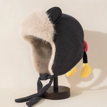 Load image into Gallery viewer, Cute Ear Bomber Hat Winter Warm Earflap Cap Thick Windproof Pilot Hat Retro Design Thickened Warm Ear-protecting Hats
