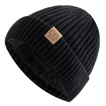 Load image into Gallery viewer, New Unisex Two-Tone Winter Hats Add Fur Lined Men And Women Fashion Warm Beanie Cap Casual Winter Knitted Hats
