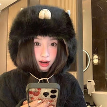 Load image into Gallery viewer, New Warm Hat Fluffy Fur Windproof Ear Protection Hat Warm Coldproof Beanie Hat for Outdoor Cycling Skiing
