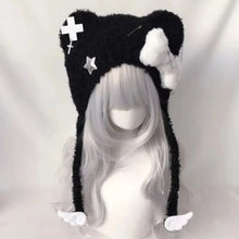 Load image into Gallery viewer, Niche Korean Style Short Knitted Hat Bear Crossbones Star Pattern Star Original Cap Subculture Bear Hat Men Women
