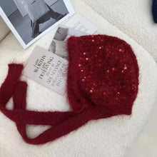 Load image into Gallery viewer, New Luxury Sequined Winter Hat Ear Protection Outdoor Beanies Thick Warm Baotou Knitted Women's Hats Chrismas Gifts
