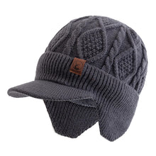 Load image into Gallery viewer, New Unisex Winter Hat Plush Fur Lined Warm Earflap Cap Stylish Soft Beanie Hat  Outdoor Thick Ski Sports Knitted Hat
