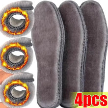 Load image into Gallery viewer, 2/4pcs Self Heating Insoles Thermostatic Thermal Insole Faux Rabbit Fur Insole Winter Boots Pad Sole Thermal Insoles Plush Pads
