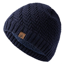Load image into Gallery viewer, Unisex Peak Labal Winter Hats Fashion Knitted Hats For Men Women Beanie Cap Outdoor Plush Fur Lined Warm Sports Hat
