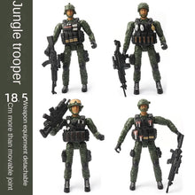 Load image into Gallery viewer, Military Soldier Model Movable Joint Elite Anti-Terrorism Special Forces 10cm Puppet Soldier Pirate Zombie
