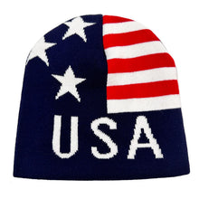 Load image into Gallery viewer, Oohmy Winter Beanie Cuffed Knit Warm Hat for Men Women Youth Boys Girls American Flag Outdoor Ski Sports Hiking Caps
