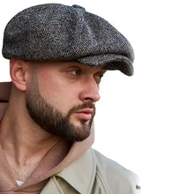 Load image into Gallery viewer, Retro spring and autumn casual wool British octagonal hat men's duck tongue Hat Beret men's autumn and winter women's daily chil
