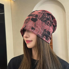 Load image into Gallery viewer, Casual Polyester Cotton Women Beanies Soft Elastic Warm Pullover Cap Hip-hop Bonnet Breathable Baotou Cold Hat for Women and Men

