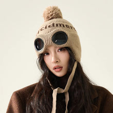 Load image into Gallery viewer, Fashion Windproof Glasses Knitted Hat Ear Protectors Cold-proof Beanie Hats Warm Woolen Hat Winter
