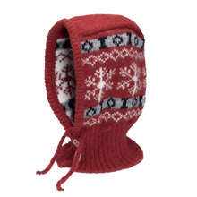 Load image into Gallery viewer, Fashion Snowflakes Winter Balaclava Hats Ear Protection Windproof Neck Collar Beanies Cap Thick Warm One-Piece Drawstring Hat
