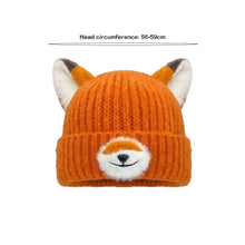 Load image into Gallery viewer, Y2K Versatile Fox Ears Beanies Cartoon Design Thickened Pullover Hats Breathable Warm Winter Beanies for Women and Men
