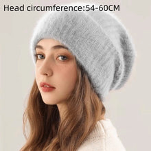Load image into Gallery viewer, New Large Size Rabbit Fur Hat Rabbit Fur Solid Color Head Cap Windproof Winter Hat Winter
