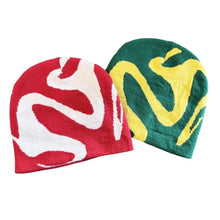 Load image into Gallery viewer, Pullover Design Knitting Beanies Fashion Trend Outdoor Warm Jacquard Hats Neutral Knitted Vintage Style Knitted Hat

