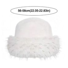 Load image into Gallery viewer, New Fluffy Fur Bucket Hat for Women  Fisherman Hat Warm Women's Winter Hat Thicken Cold Snowy Day Panama Cap Chrismas Gifts
