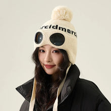 Load image into Gallery viewer, Fashion Windproof Glasses Knitted Hat Ear Protectors Cold-proof Beanie Hats Warm Woolen Hat Winter
