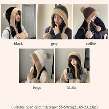 Load image into Gallery viewer, Casual Windproof Knitted Hat Thickened Keep Warm Ear Protection Hat Coldproof Beanies Cap for Women Girls
