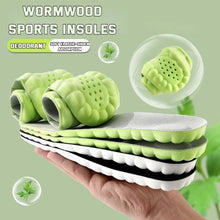 Load image into Gallery viewer, Insole 4D Super Soft Elastic Running  for Feet Wormwood Mint Massage Arch orthopedic s for men  Sole Sports shoe pads
