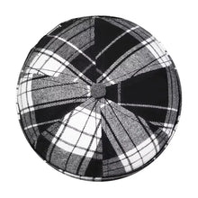 Load image into Gallery viewer, Large Checkered Melon Skin Tang Hat Breathable Adjustable Round Top Beanies Hat Docker Cap Plaid Landlord Hat Brimless Hat
