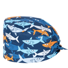 Load image into Gallery viewer, Unisex Cartoon Printing Scrub Cap Adjustable Buckle Print Design Nursing Cap Pure Breathable Soft Lab Scrub Hat Operating Room
