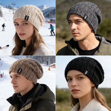 Load image into Gallery viewer, Unisex Winter Hats Sports Label Casual Dopamine Beanie Hat Fleece Lined Warm Knitted Hats For Men Women
