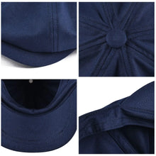 Load image into Gallery viewer, Men's Newsboy Cap Twill Cotton 8 Panel Hat Flat Ivy Cabbie Casual Baker Caps Gatsby Hat Retro Hats Boina Beret for Male
