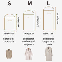 Load image into Gallery viewer, Satin Clothes Dust Cover Top Clothing Hanging Garment Dress Suit Coat Dust Cover Household Wardrobe Zipper Organizer Storage Bag
