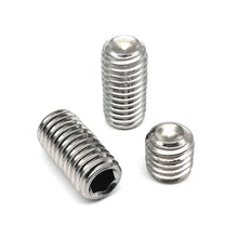 Load image into Gallery viewer, 500/1500X M2 M2.5 M3 M4 M5 M6 M8 DIN916 304 Stainless Steel Black Hex Hexagon Socket Allen Cup Point Grub Bolt Set Screw Kit Box
