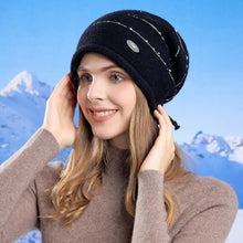 Load image into Gallery viewer, Casual Warm Winter Knitted Hat Soft Thickened Bonnet Short Brim Windproof Beanies Outdoor
