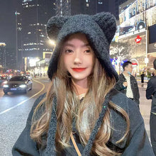 Load image into Gallery viewer, Knitted Balaclava Caps Winter Bonnet Beanies Hat Warm Thick Korean Hooded Caps Retro Outdoor Neck Collar Accessories Knitted Hat
