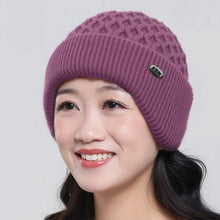 Load image into Gallery viewer, Casual Thickened Wool Knitted Wool Hat Keep Warm Ear Protection Cap Windproof Beret Hat for Women
