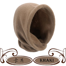Load image into Gallery viewer, New winter scarf and hat combo for ladies – made of faux cashmere, knitted in a DIY style, featuring a hood and a pull-on design
