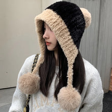 Load image into Gallery viewer, Casual Windproof Knitted Hat Thickened Keep Warm Ear Protection Hat Coldproof Beanies Cap for Women Girls
