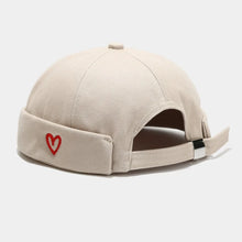Load image into Gallery viewer, Casual Heart Love Label Docker Cap Cotton Adjustable Brimless Hat Hip Hop Landlord Hat Men and Women
