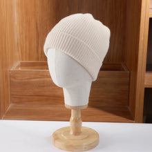 Load image into Gallery viewer, 100%Merino Wool Beanies For Women&amp;Men Winter Warm Soft Solid Knitted Thick Skullies Cap Flipped Heap Pullover Cap Ski Bonnet
