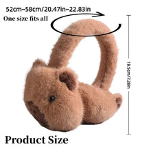 Load image into Gallery viewer, Cute Cozy Capybara Earmuffs Cartoon Design Warm Ear Earflap Hat Thickened Winter Ear Covers Women Accessory
