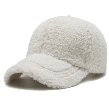 Load image into Gallery viewer, Big Head Solid Artificial Lamb Wool Baseball Cap Women Men Autumn Winter Hats Keep Warm Cap Plush Baseball Caps Outdoor Dad Hat
