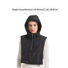 Load image into Gallery viewer, Cotton Thickened Fake Collar Hooded Hat Ultralight Drawstring Scarf Balaclava Hat Zipper Design Fake High Collars
