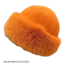 Load image into Gallery viewer, Women's Fluffy Fur Bucket Hat Plush Winter Fisherman Cap Warm Thick Hat for Snowy Days Christmas Gifts
