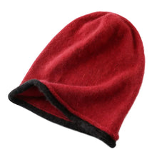 Load image into Gallery viewer, Casual Soft Winter Hat Curly Brim Thickened Knitted Hat Windproof Warm Lining Beanies Men Women
