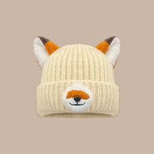 Load image into Gallery viewer, Y2K Versatile Fox Ears Beanies Cartoon Design Thickened Pullover Hats Breathable Warm Winter Beanies for Women and Men
