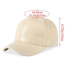 Load image into Gallery viewer, Casual Outdoor Sports Leather Baseball Caps Adjustable Hip Hop Warm Caps Autumn Winter Thermal Hats for Men Women
