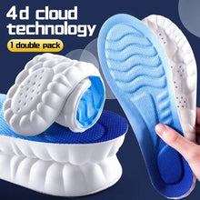 Load image into Gallery viewer, Insole 4D Cloud Technology Sports s for s PU Sole Soft Breathable Shock Absorption Cushion Running Orthopedic Care s shoe pads
