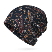 Load image into Gallery viewer, Contrasting Colors Pullover Hat Plaid Print Multifunctional Casual Hedging Cap Scarf Pullover Hat Turban Hats Autumn and Winter

