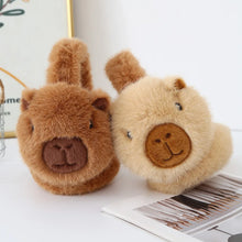 Load image into Gallery viewer, Cute Cozy Capybara Earmuffs Cartoon Design Warm Ear Earflap Hat Thickened Winter Ear Covers Women Accessory
