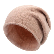 Load image into Gallery viewer, 1pc Warm Solid Color Plush Hat,lightweight, Casual,multifunctional Knitted Skullies Caps for Hiking, Cycling,outdoor Activities
