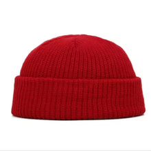 Load image into Gallery viewer, Casual Korean Style Knitted Hats Flanged Warm Skullcap Short Melon Cap Autumn and Winter

