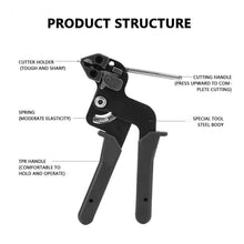 Load image into Gallery viewer, Cable Ties Plier Fastening Strap Cutting Tool Cutter Tension Automatic Zip Gun 304 Stainless Steel Locking Tie Hand Wrap Tool
