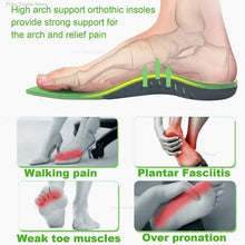 Load image into Gallery viewer, Insole Orthopedic  Thickened Arch Support s Pad for Flat Feet Sport Shock Absorption High Elastic Wear Resistant Foot Cushion shoe pads
