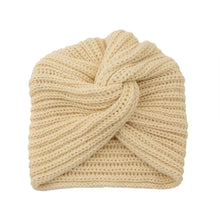 Load image into Gallery viewer, Fashion Accessories Twist Knitted Turban Hat Cross Wrap Head Warm Wool Turban Cap Bonnet Design Women's Headwear Girls
