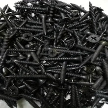 Load image into Gallery viewer, 50Pcs M3.5 Black Cross Flat Head Sheet Metal Screws Drill Wood Carbon Steel Screws Suitable For Wood Furniture Maintenance
